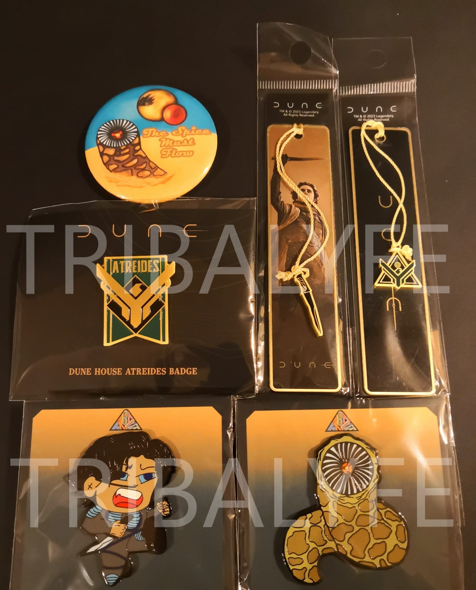 Dune Bundle - Metal Charm Bookmarks + Sandworm / Paul / House Atreides Enamel Pins