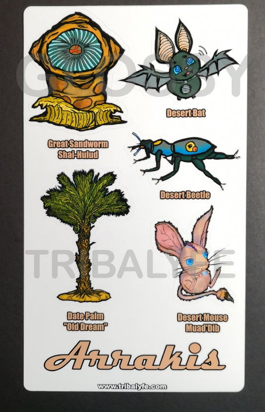 Complete Glossy Collection Vinyl Sticker Sheet - Dune Chibi / Anime Art