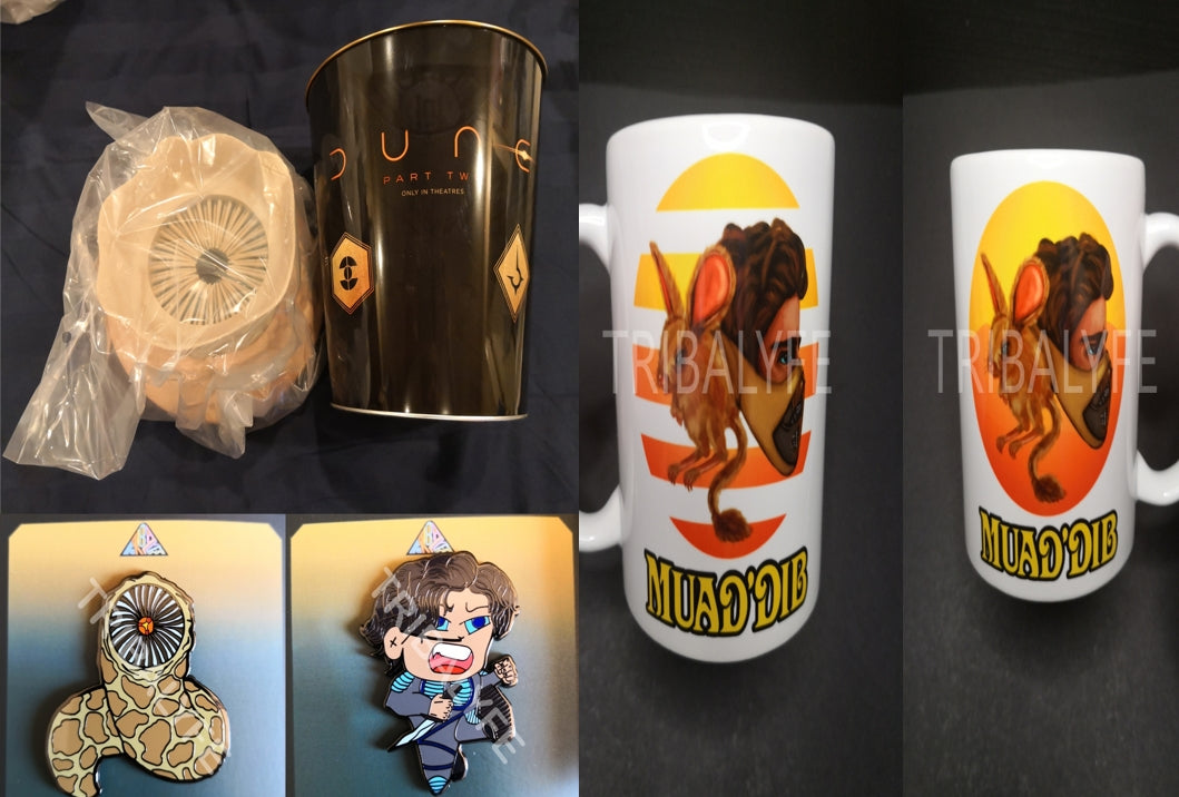 New Dune Popcorn Bucket Bundle & Muad'Dib Ceramic Mugs Available Now!