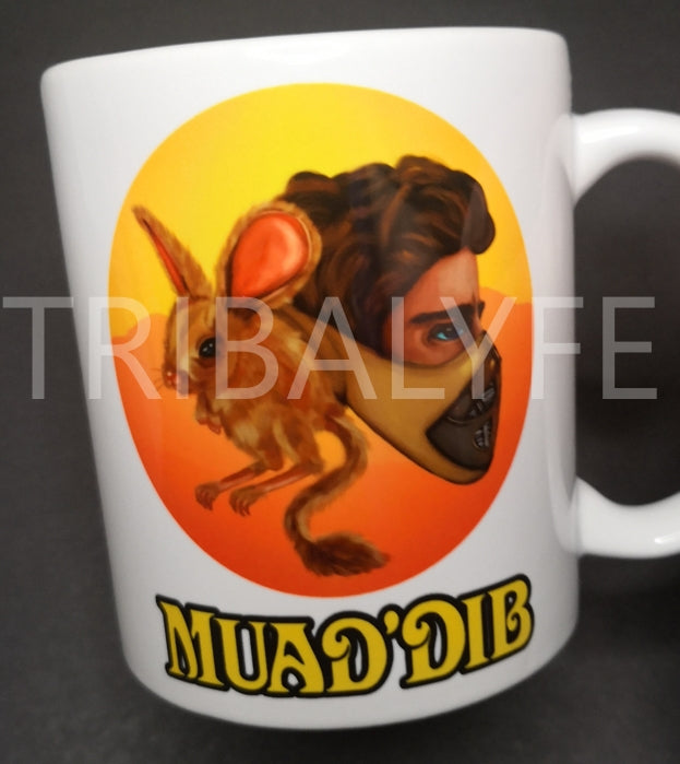Frank Herbert's Dune Ceramic Mug Featuring Paul "Muad'Dib" Atreides & The Desert Mouse