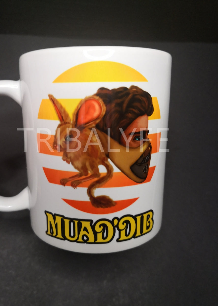 Frank Herbert's Dune Ceramic Mug Featuring Paul "Muad'Dib" Atreides & The Desert Mouse
