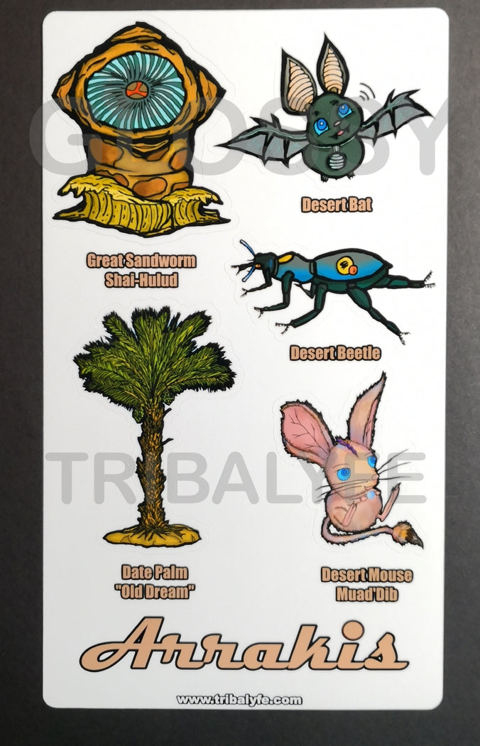 Complete Glossy Collection Vinyl Sticker Sheet - Dune Chibi / Anime Art