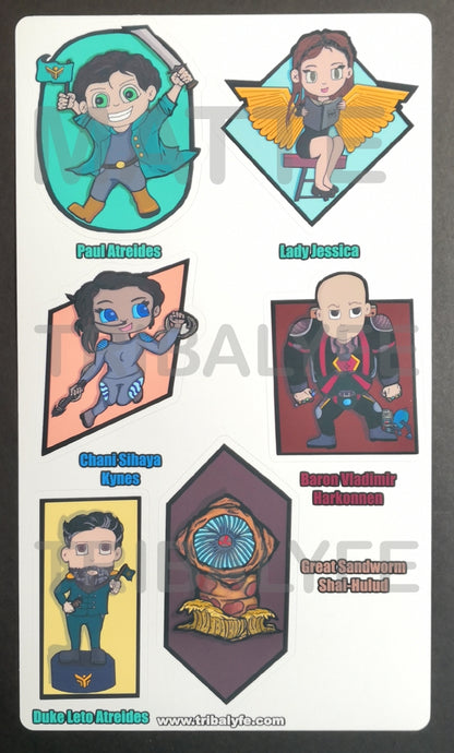Special Bordered Vinyl Sticker Sheet - Dune Chibi / Anime Art