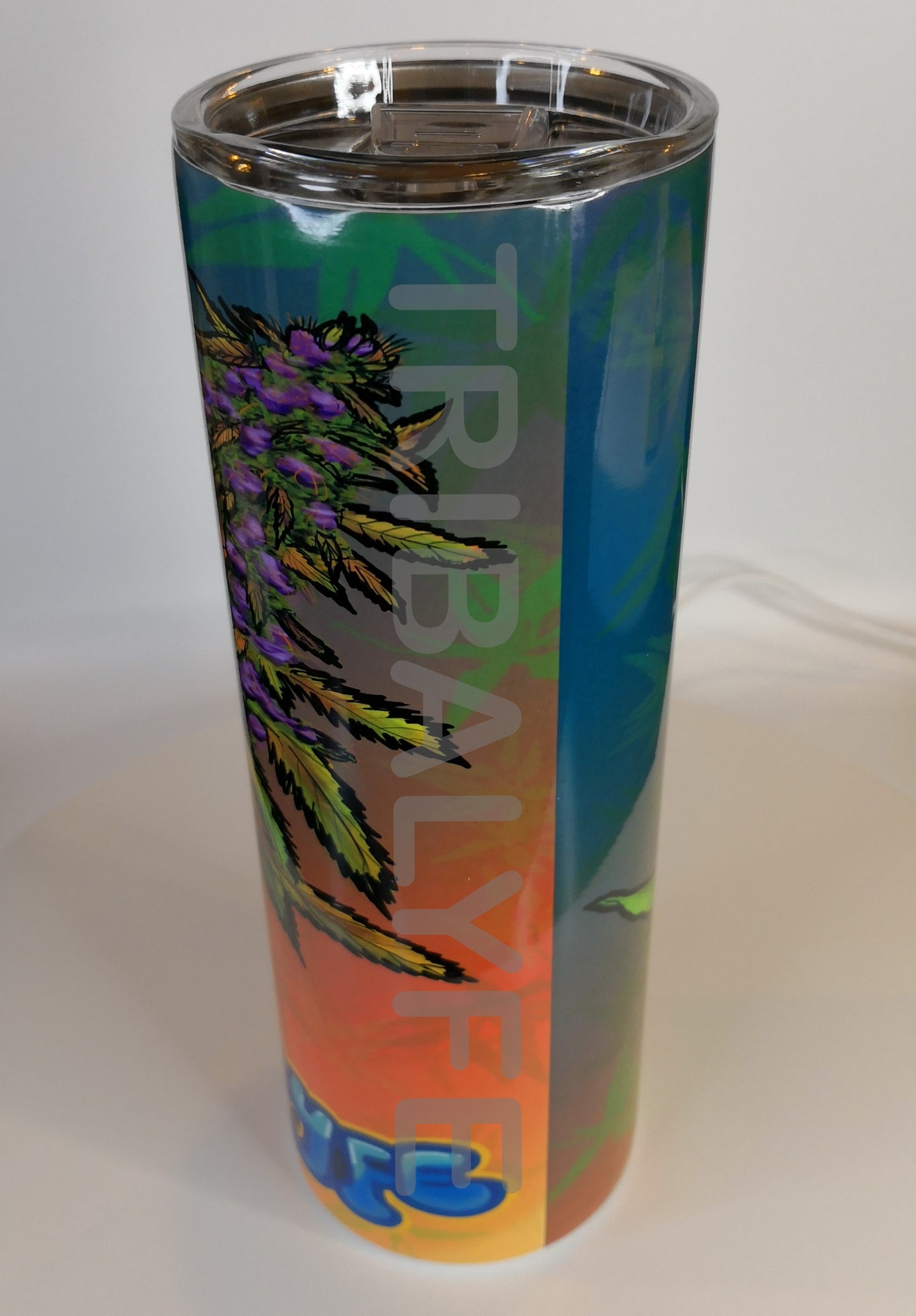 Trippy Collection: Ganja Chameleon - Stainless Steel Skinny Tumblers