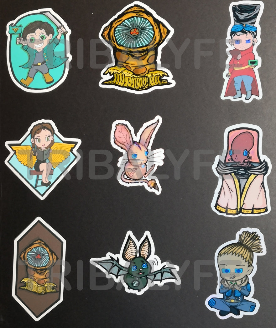 House Atreides Vinyl Sticker Sheet - Dune Chibi / Anime Art