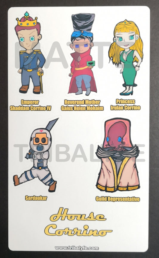 Complete Matte Collection Vinyl Sticker Sheet - Dune Chibi / Anime Art