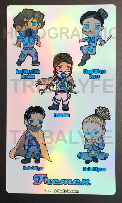 Fremen Vinyl Sticker Sheet - Dune Chibi / Anime Art