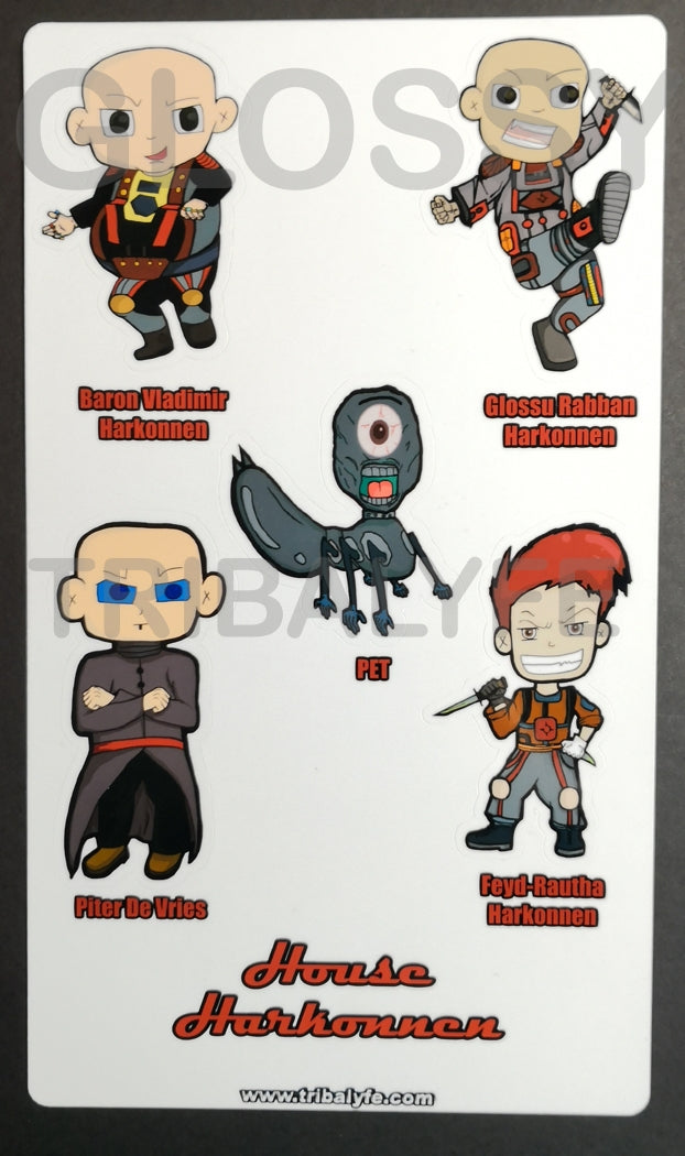 Complete Glossy Collection Vinyl Sticker Sheet - Dune Chibi / Anime Art