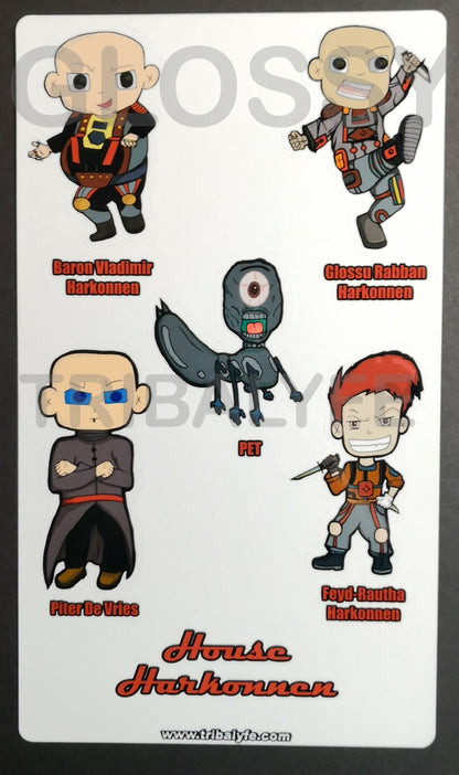 Complete Glossy Collection Vinyl Sticker Sheet - Dune Chibi / Anime Art